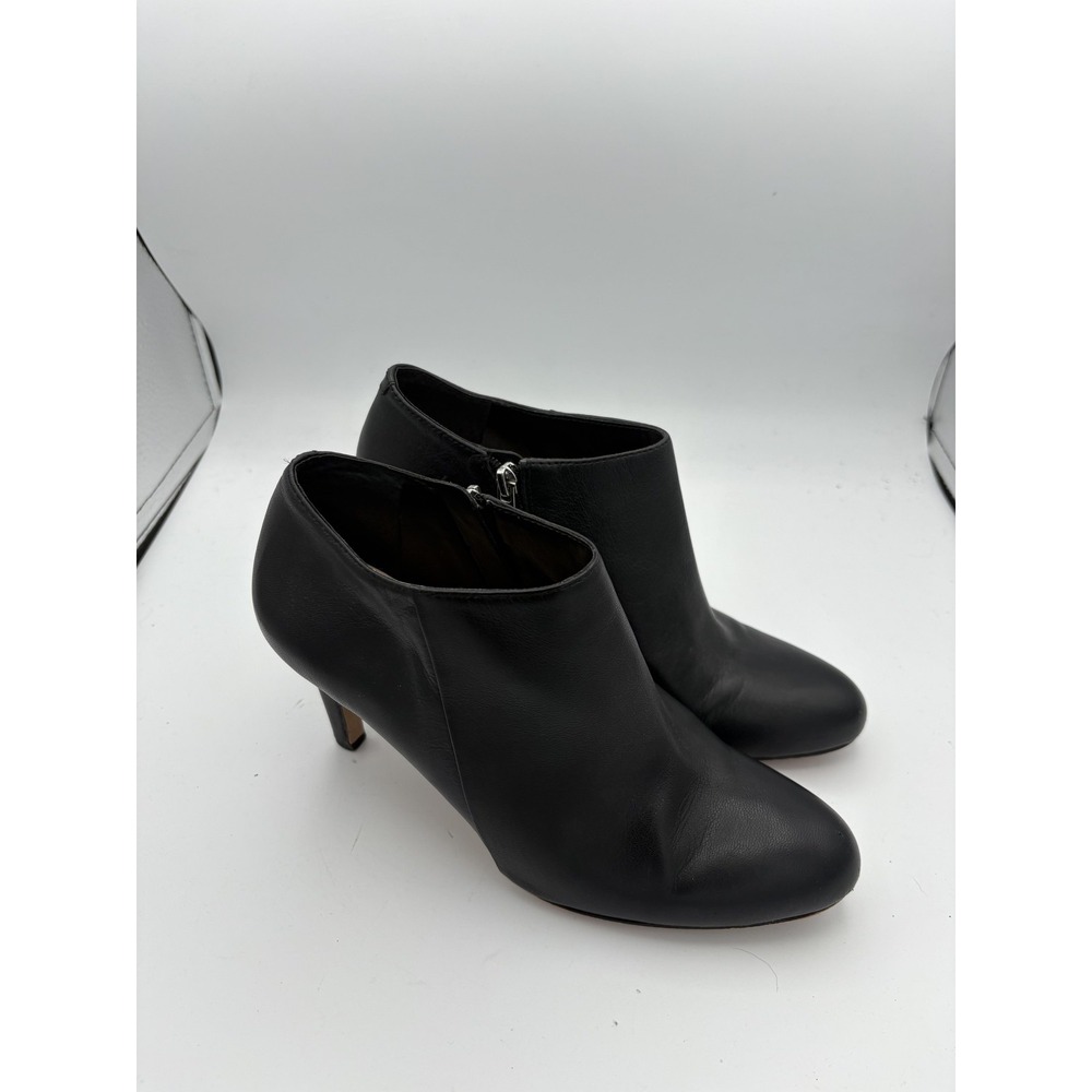 Vince Camuto Boots Womens Size 6.5 Black Leather Ankle Stiletto Booties Zip